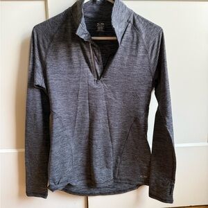 Champion Black and White Striped Pullover Quarter Zip